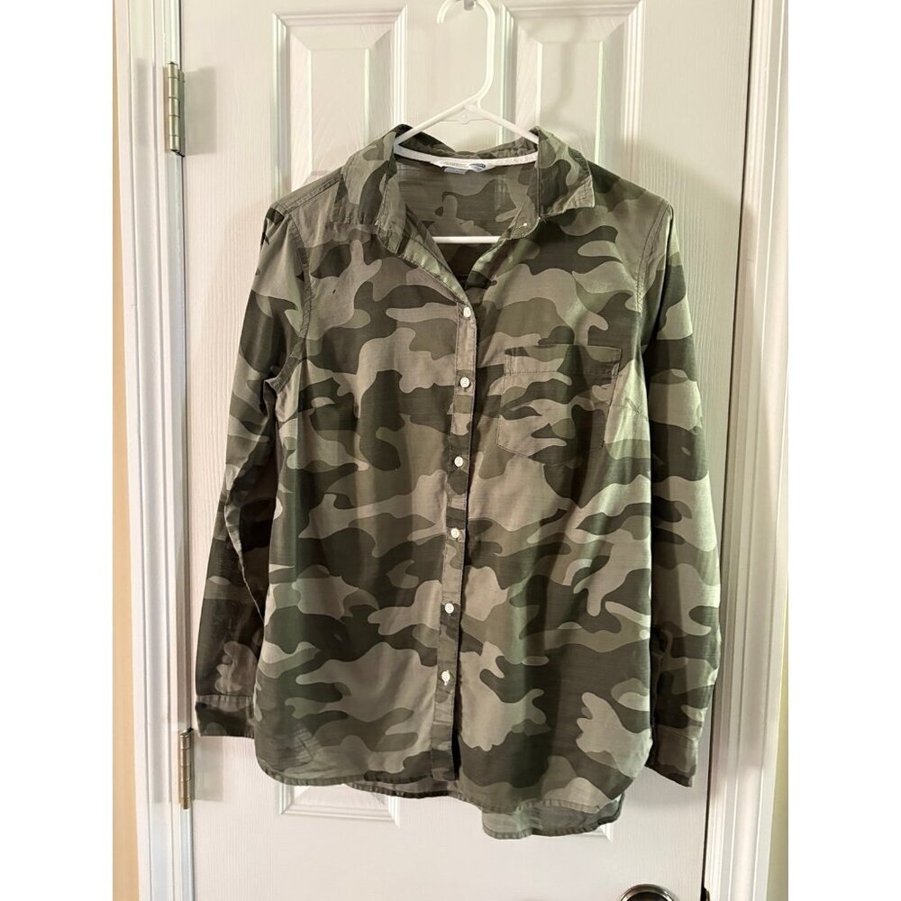 Old Navy Classic Shirt Button Down Camo Medium